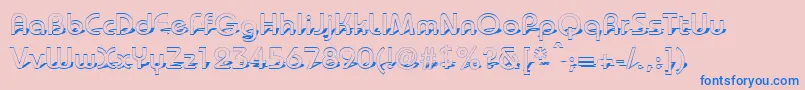 BaudotShadowDb Font – Blue Fonts on Pink Background