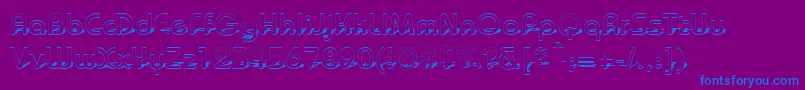 BaudotShadowDb Font – Blue Fonts on Purple Background