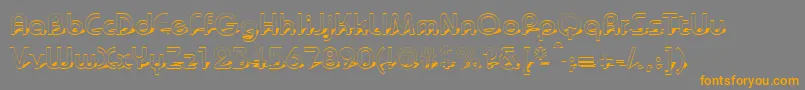 BaudotShadowDb Font – Orange Fonts on Gray Background