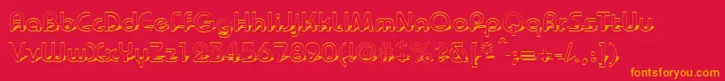 BaudotShadowDb Font – Orange Fonts on Red Background