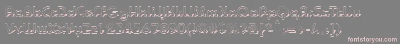 BaudotShadowDb Font – Pink Fonts on Gray Background