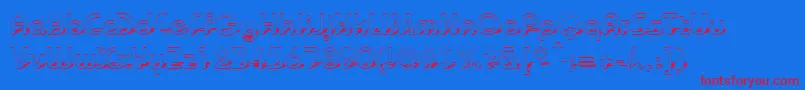 BaudotShadowDb Font – Red Fonts on Blue Background