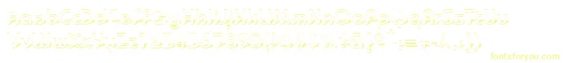 BaudotShadowDb-Schriftart – Gelbe Schriften