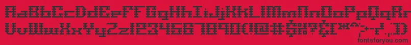 ScalelinesBrk Font – Black Fonts on Red Background