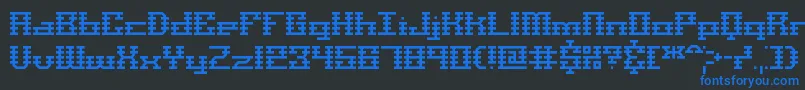 ScalelinesBrk-Schriftart – Blaue Schriften auf schwarzem Hintergrund