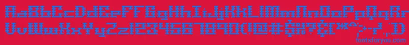 Шрифт ScalelinesBrk – синие шрифты на красном фоне