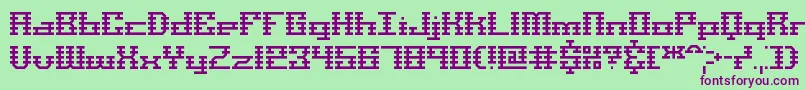 ScalelinesBrk Font – Purple Fonts on Green Background