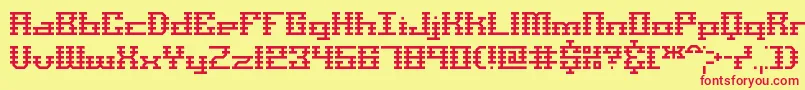 Шрифт ScalelinesBrk – красные шрифты на жёлтом фоне