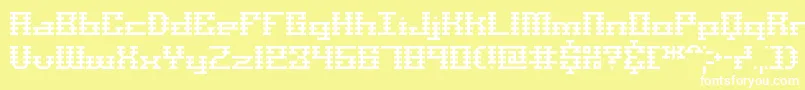 ScalelinesBrk Font – White Fonts on Yellow Background