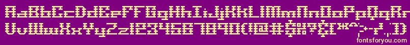 ScalelinesBrk Font – Yellow Fonts on Purple Background