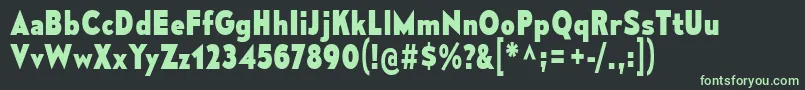フォントMesmerizeScEb – 黒い背景に緑の文字