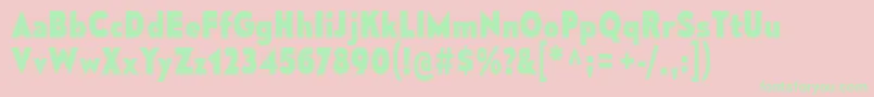 MesmerizeScEb Font – Green Fonts on Pink Background