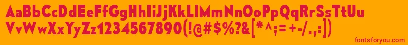 MesmerizeScEb Font – Red Fonts on Orange Background
