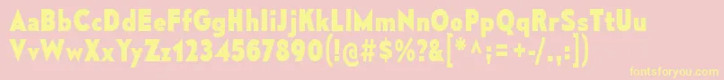 MesmerizeScEb Font – Yellow Fonts on Pink Background