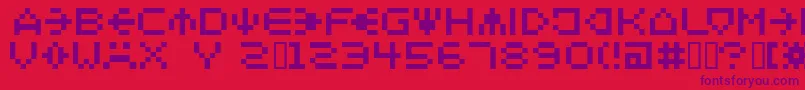 Spaider ffy Font – Purple Fonts on Red Background