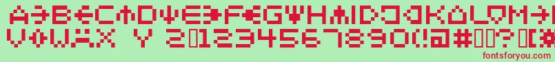 Spaider ffy Font – Red Fonts on Green Background