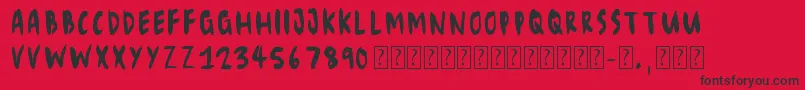 Eliseno7 Font – Black Fonts on Red Background