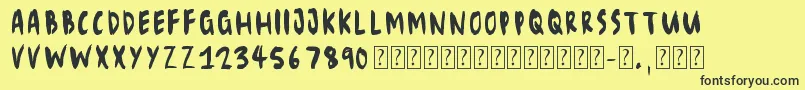 Eliseno7 Font – Black Fonts on Yellow Background