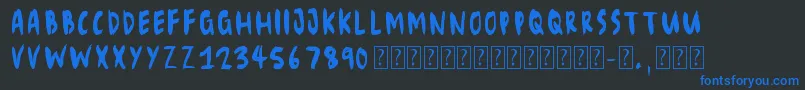 Eliseno7 Font – Blue Fonts on Black Background