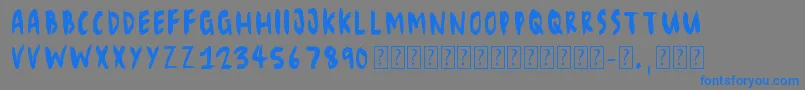 フォントEliseno7 – 灰色の背景に青い文字