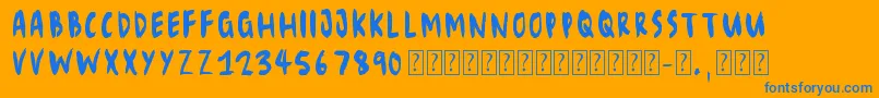 Eliseno7 Font – Blue Fonts on Orange Background