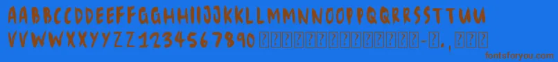 Eliseno7 Font – Brown Fonts on Blue Background