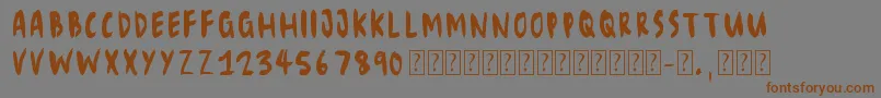 Eliseno7 Font – Brown Fonts on Gray Background