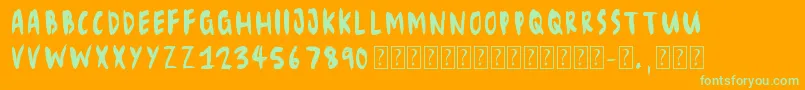 Eliseno7 Font – Green Fonts on Orange Background