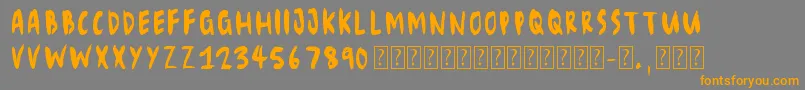 Eliseno7 Font – Orange Fonts on Gray Background