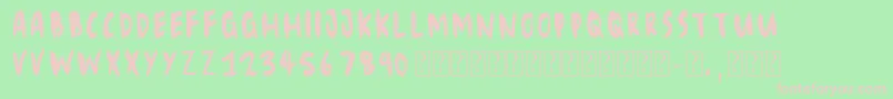 Eliseno7 Font – Pink Fonts on Green Background