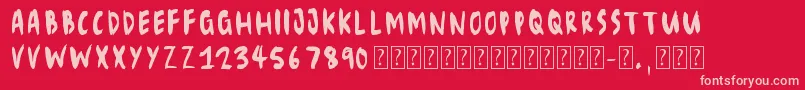 Eliseno7 Font – Pink Fonts on Red Background