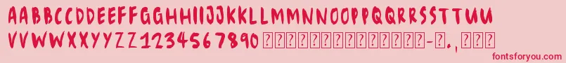 Eliseno7 Font – Red Fonts on Pink Background
