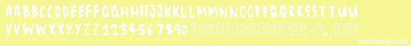 Eliseno7 Font – White Fonts on Yellow Background