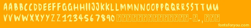 Eliseno7 Font – Yellow Fonts on Orange Background