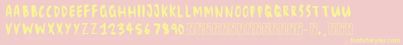 Eliseno7 Font – Yellow Fonts on Pink Background