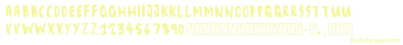 Eliseno7 Font – Yellow Fonts on White Background