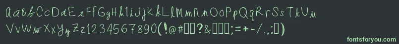 Шрифт AnneAnother – зелёные шрифты на чёрном фоне