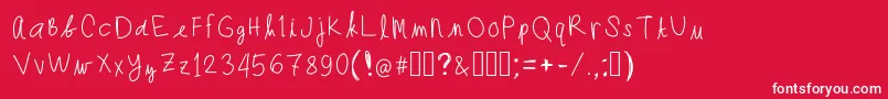 AnneAnother Font – White Fonts on Red Background