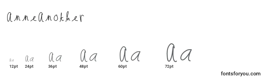 AnneAnother Font Sizes
