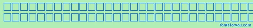 Alawi351-Schriftart – Blaue Schriften auf grünem Hintergrund
