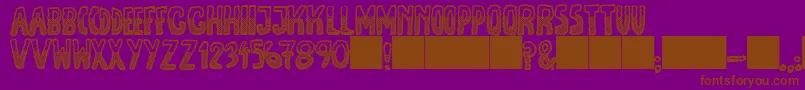 JmhEscamasBlackDown Font – Brown Fonts on Purple Background
