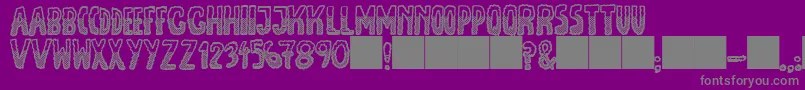 Fonte JmhEscamasBlackDown – fontes cinzas em um fundo violeta