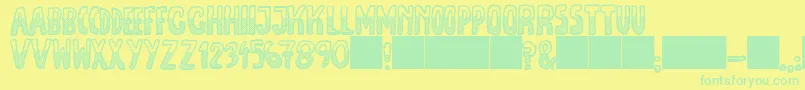 More about JmhEscamasBlackDown Font JmhEscamasBlackDown Font – Green Fonts on Yellow Background