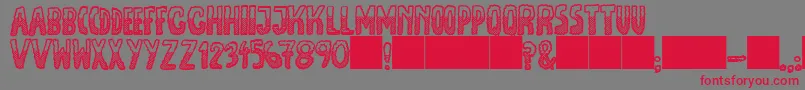 JmhEscamasBlackDown Font – Red Fonts on Gray Background