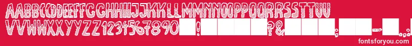 JmhEscamasBlackDown Font – White Fonts on Red Background