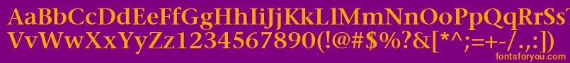 MesouranSerifSsiSemiBold Font – Orange Fonts on Purple Background