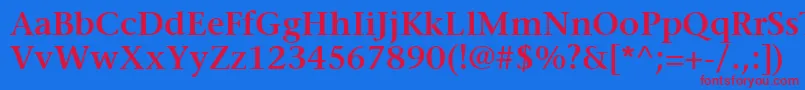 Шрифт MesouranSerifSsiSemiBold – красные шрифты на синем фоне