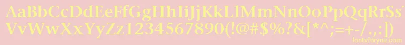 MesouranSerifSsiSemiBold Font – Yellow Fonts on Pink Background