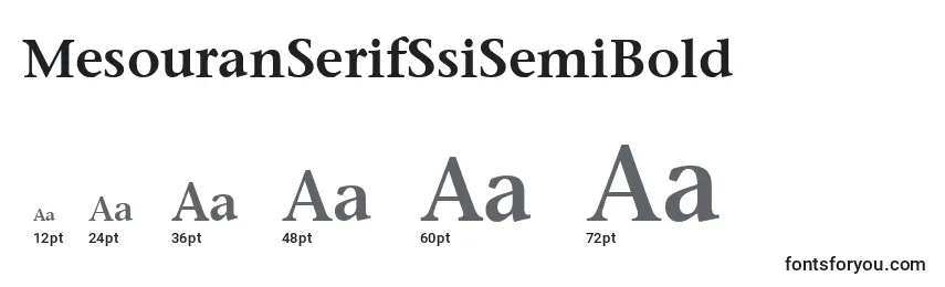 MesouranSerifSsiSemiBold Font Sizes