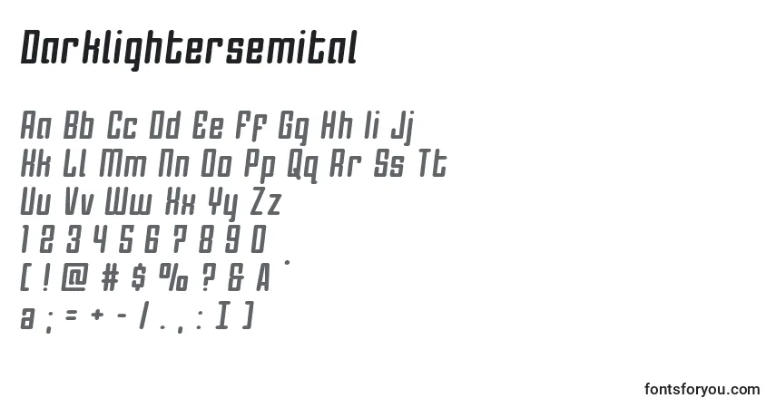 Darklightersemital Font – alphabet, numbers, special characters